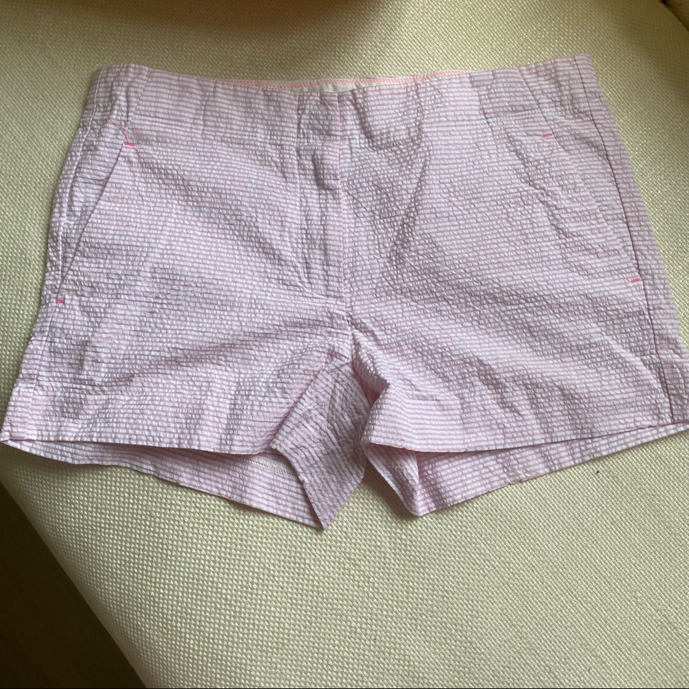 CrewCuts Pink & White Seersucker Shorts